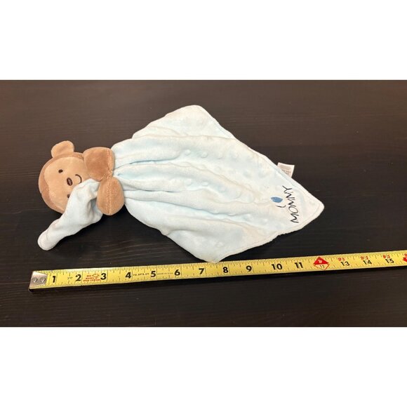Child Of Mine Carters Blue Rattle Security Blanket Monkey Lovey "I Love Mommy" - Picture 4 of 5